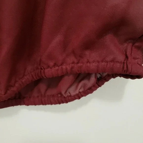 Sheer, blouse, quarter sleeve, garnet - Picture 3 of 10